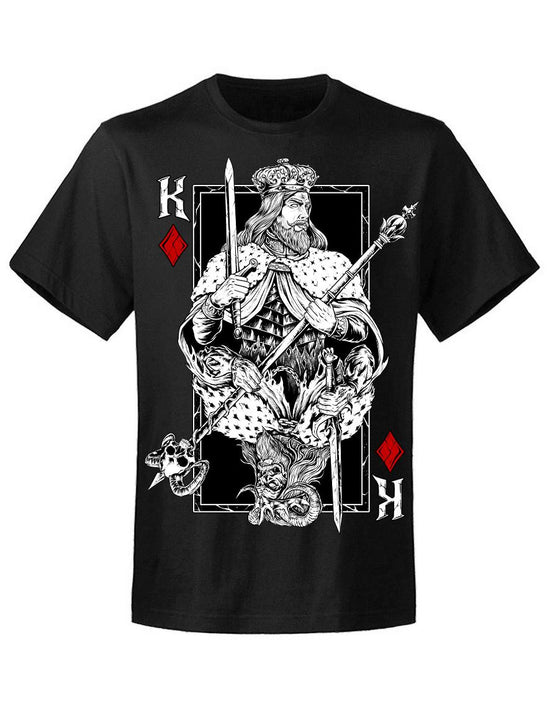 T-shirt unisexe Hysteria Ink King of Cards Carreau