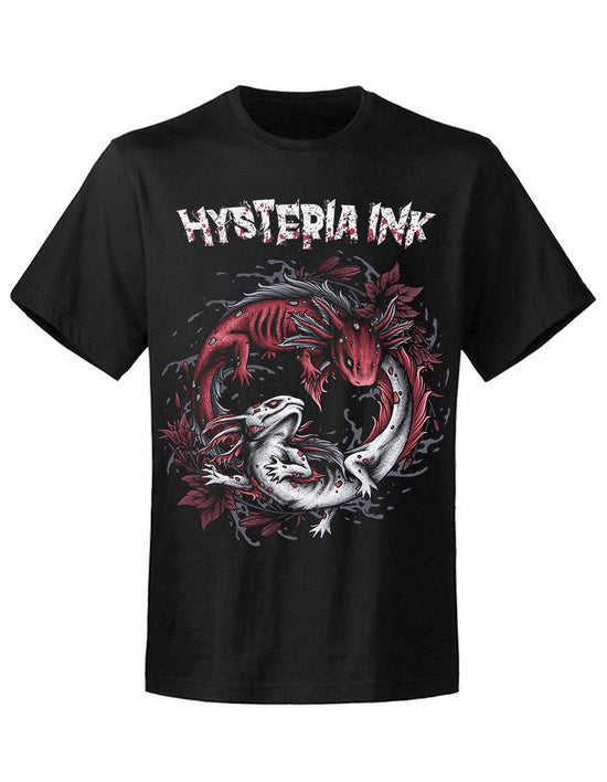 T-shirt unisexe Hysteria Ink Axolotl Ying Yang Ink