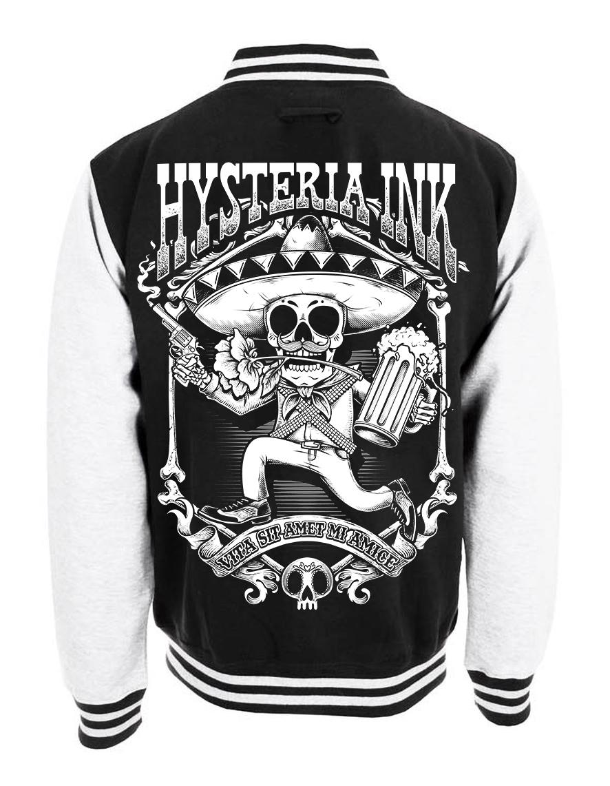 Veste Teddy Unisexe Hysteria Ink Skull mexican