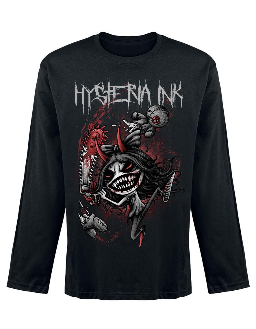T-shirt unisexe manches longues Hysteria Ink Miss Ink Diablo Ink