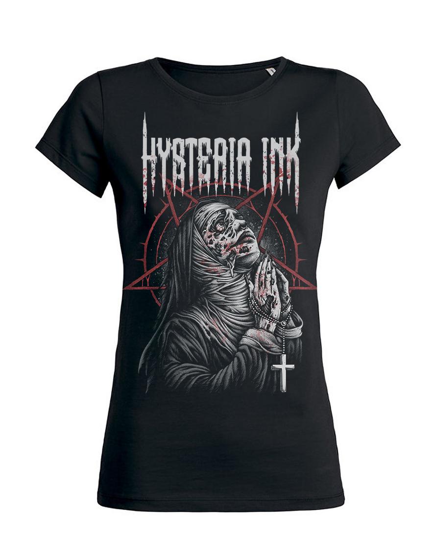 T-shirt femme Hysteria Ink Nonne horror Ink
