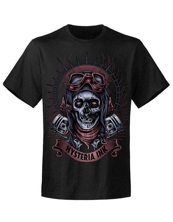 T-shirt unisexe Hysteria Ink Skull Biker 3