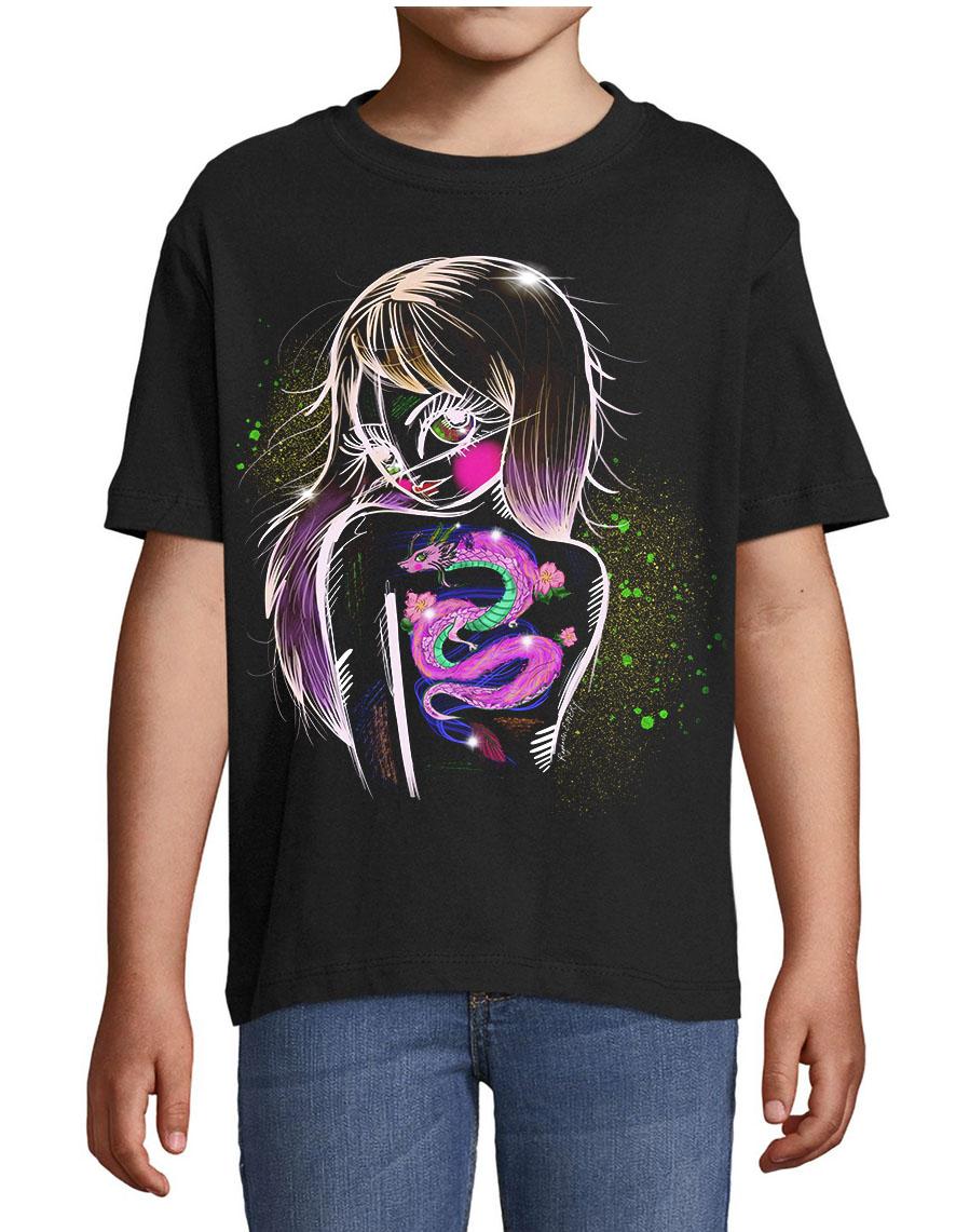T-shirt enfant Hysteria Ink X Raphaelle Emery La Fille Au Dragon