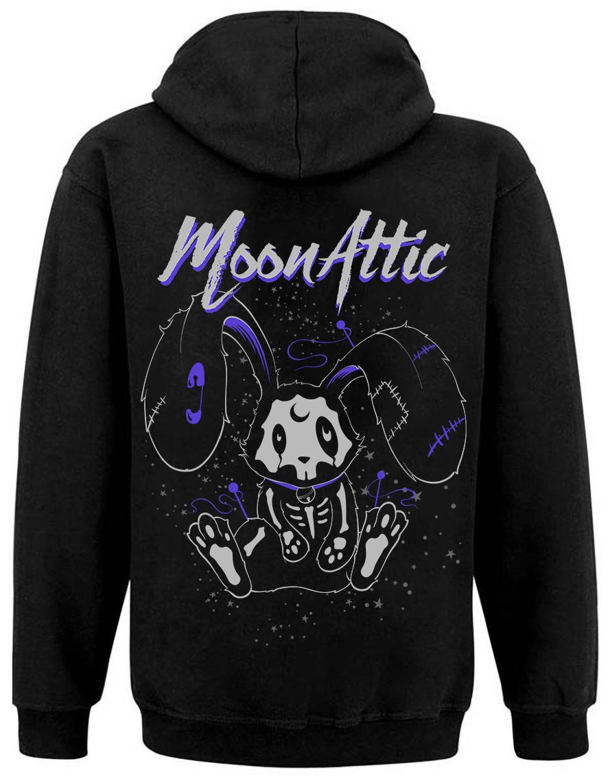 Sweat zip unisexe Moon Attic Skelly Big eared rabbit Attic