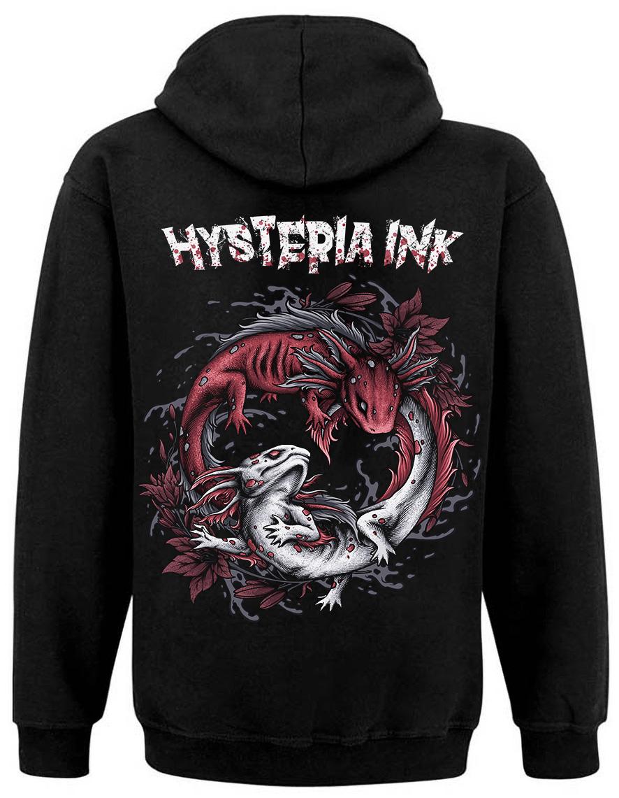 Sweat zip unisexe Hysteria Ink Axolotl Ying Yang Ink