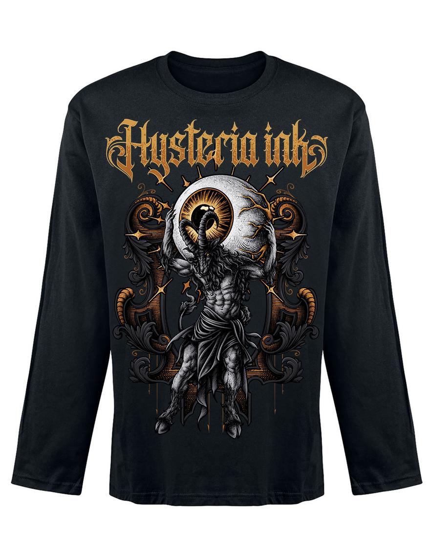 T-shirt unisexe Manche Longue Hysteria Ink Goat Atlas ink