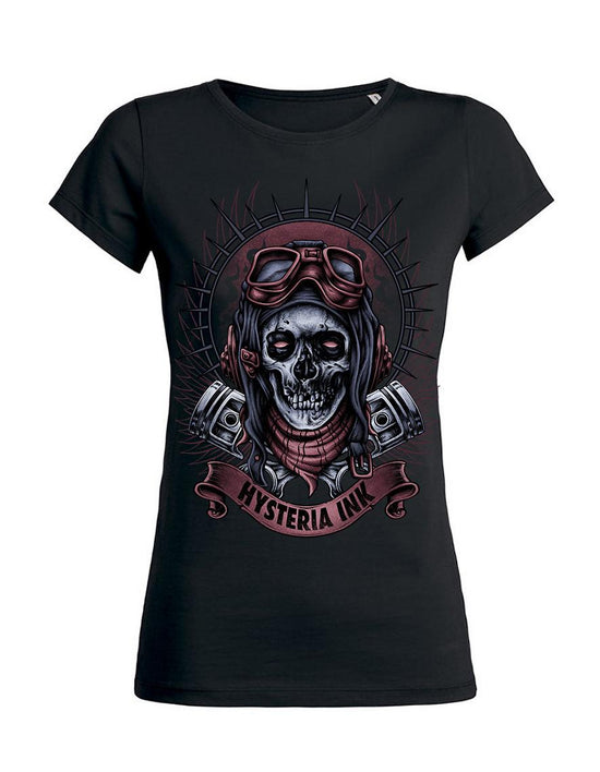 T-shirt femme Hysteria Ink Skull Biker 3