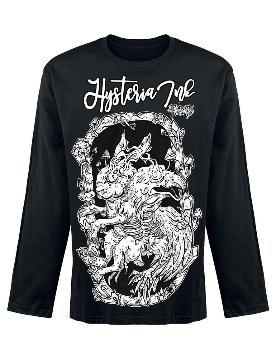 T-shirt unisexe manches longues Hysteria Ink X HER wood