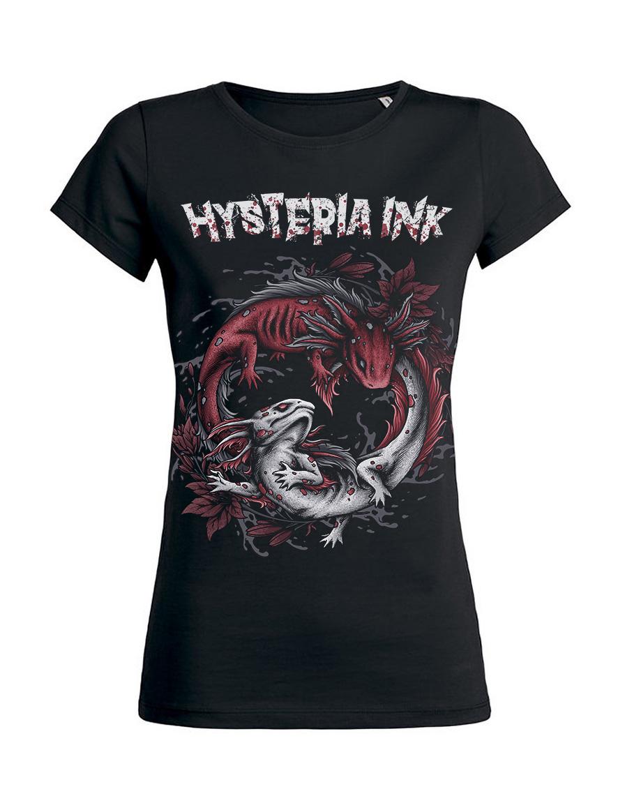 T-shirt femme Hysteria Ink Axolotl Ying Yang Ink