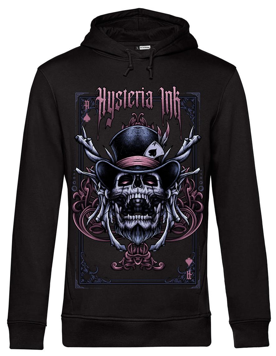 Sweat unisexe Sider Hysteria Ink Old shool Skull As de Pique