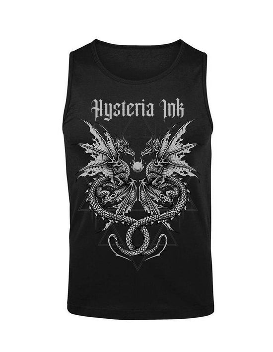 Debardeur homme justin Hysteria Ink The Twins Dragons