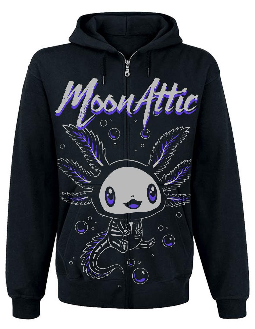 Sweat zip unisexe allover Moon Attic Skelly Axolot Attic