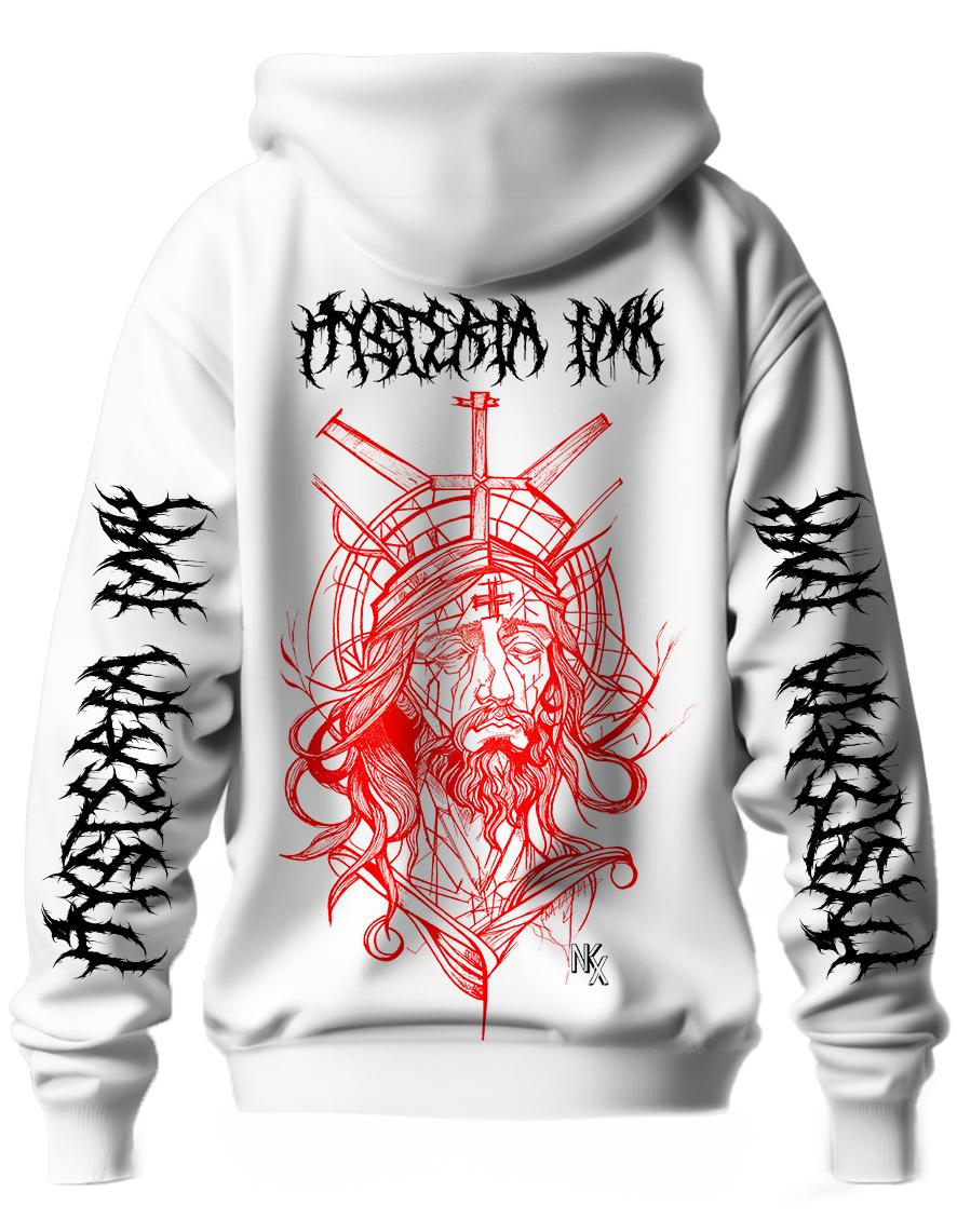 sweat zip unisexe Hysteria Ink  X Natasha Kikx Christ 2 Manches