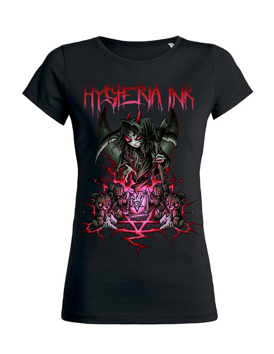 T-shirt femme Hysteria Ink Miss Ink Death Ink red