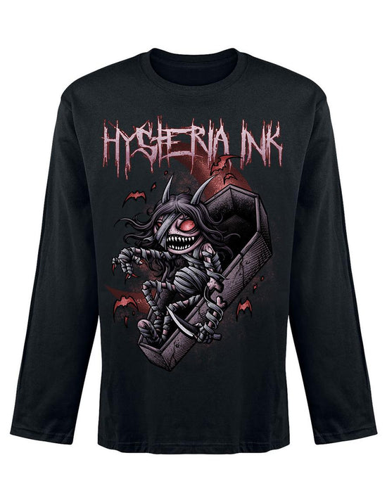 T-shirt unisexe manches longues Hysteria Ink Miss Ink coffin Ink