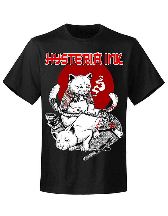 T-shirt unisexe Hysteria Ink Cats Tattoo