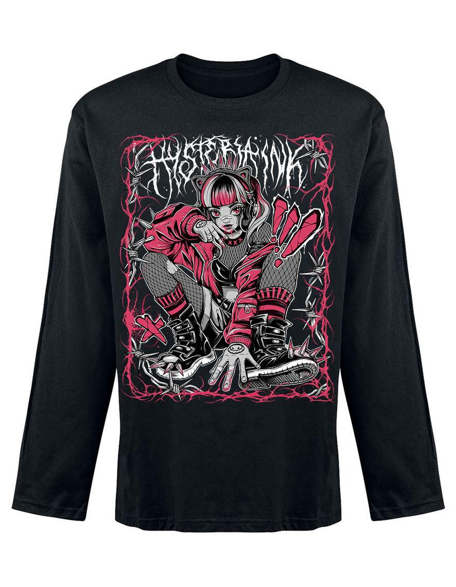 T-shirt unisexe manches longues Hysteria Ink Spiky Girl