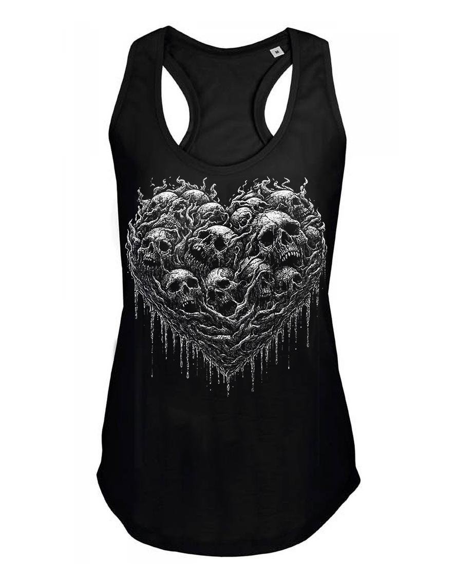 Debardeur Femme Hysteria Ink Heart Of Skulls
