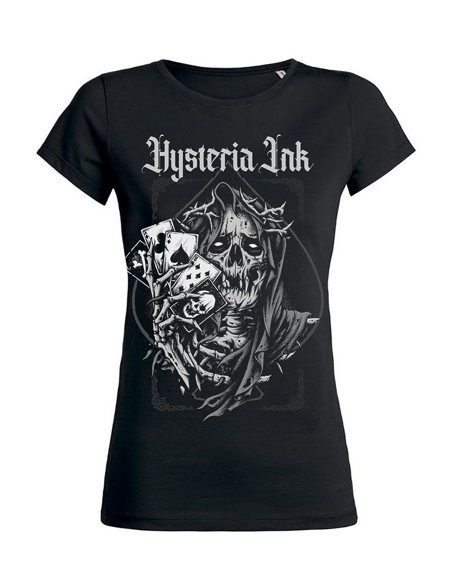 T-shirt femme Hysteria Ink The 4 Cards of Death Ink