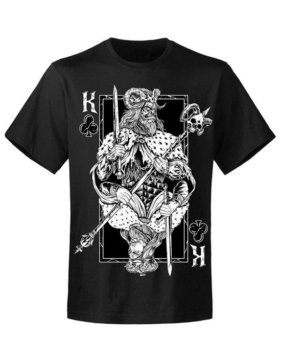 T-shirt unisexe Hysteria Ink King of Cards Trefle