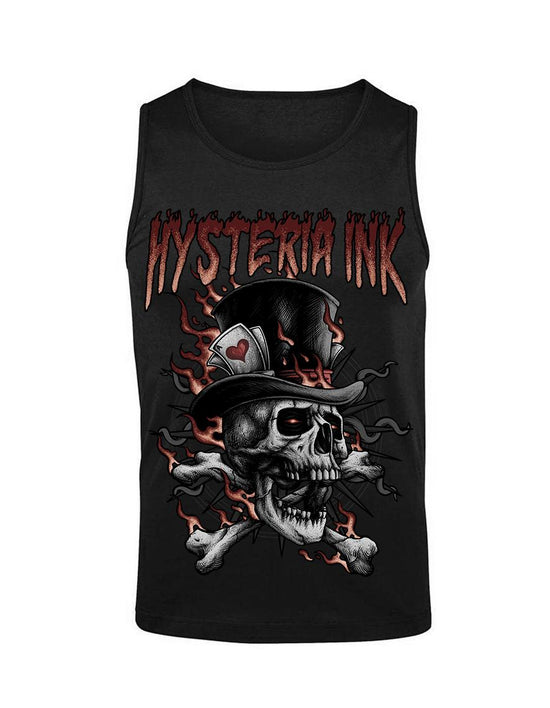 Debardeur homme Hysteria Ink Old shool Skull Flaming