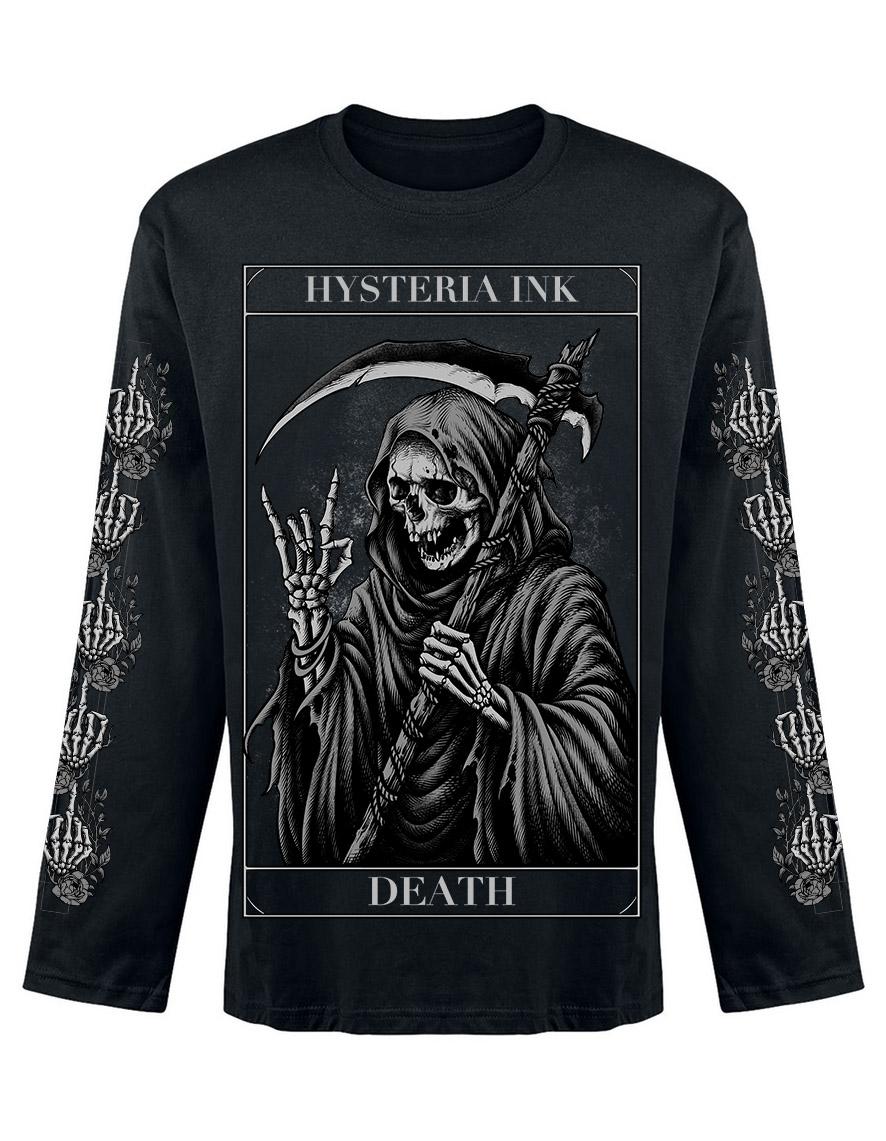 T-shirt unisexe manches longues Hysteria Ink Death Tarrot Ink