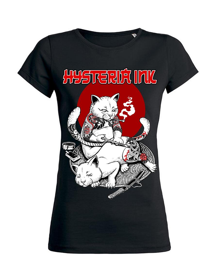 T-shirt femme Hysteria Ink Cats Tattoo
