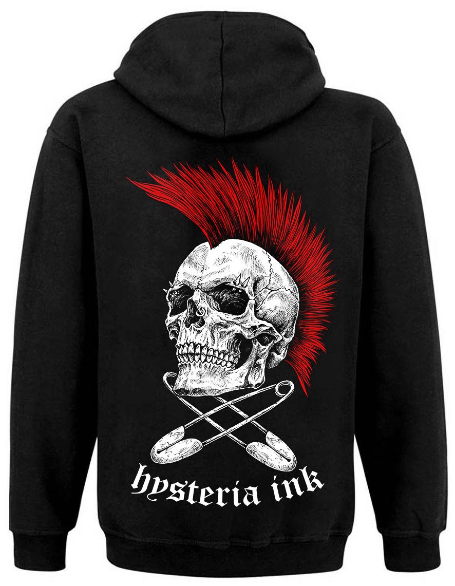Sweat zip unisexe Hysteria Ink Punk Not Dead Ink RED