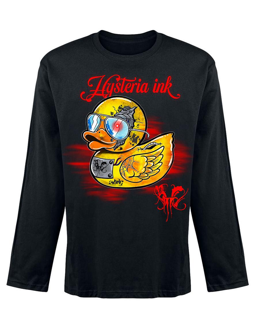 T-shirt unisexe manches longues Hysteria Ink Terminaduck Ink