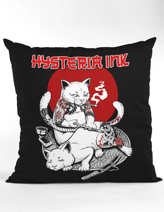 Housse de coussin Hysteria Ink Cats Tattoo