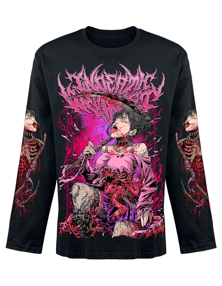 T-shirt Manches Longues InDeathWeTrust Bloody Pink