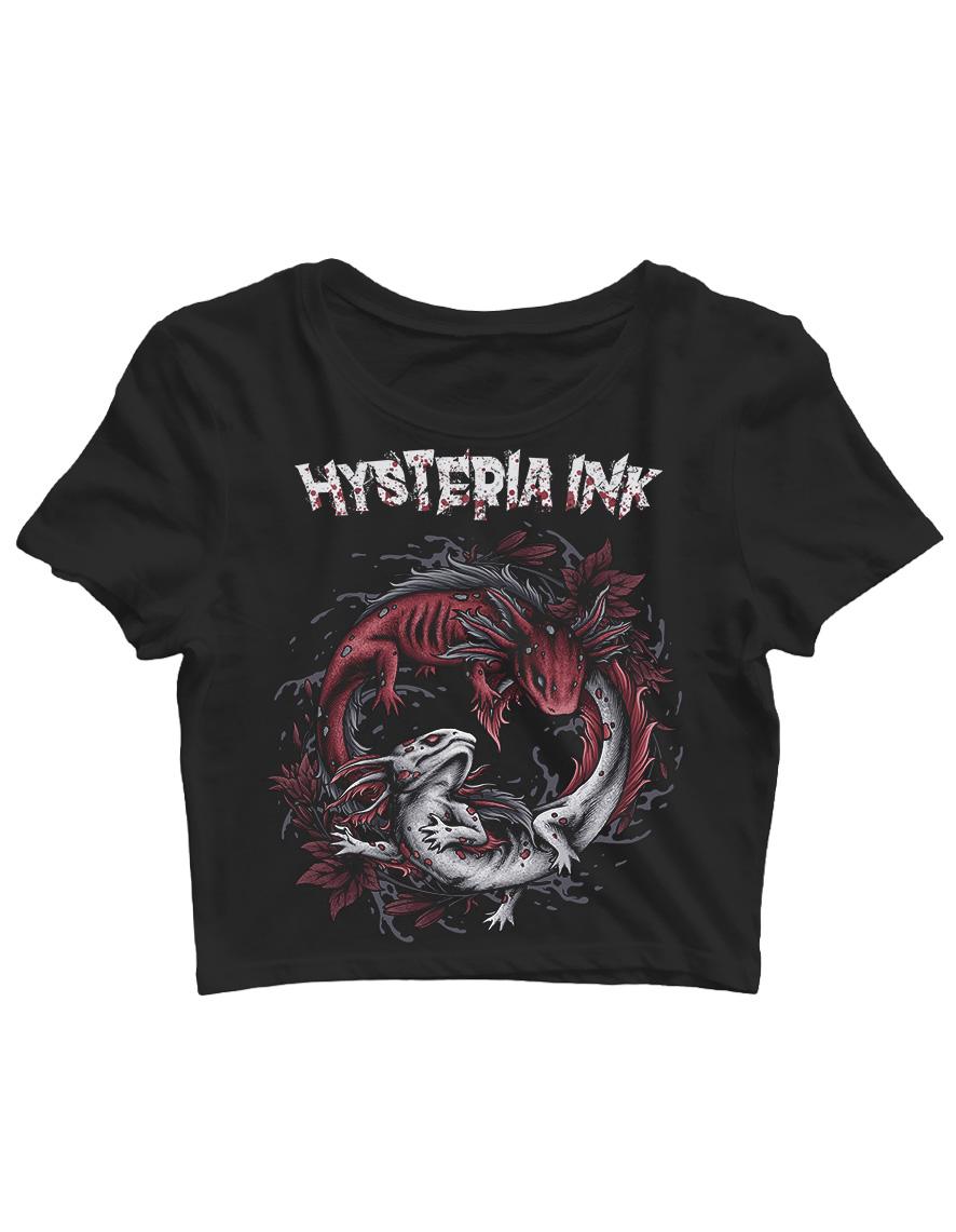 Crop Top Hysteria Ink Axolotl Ying Yang Ink