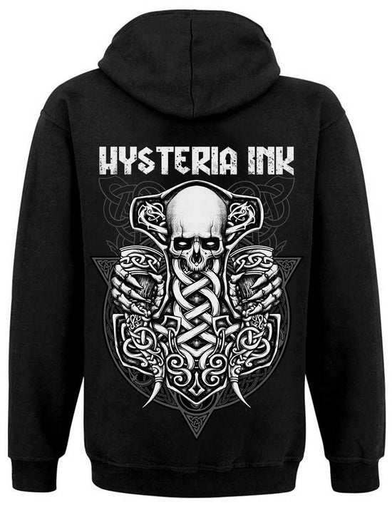 sweat zip unisexe Hysteria Ink Mjolnir skull Ink