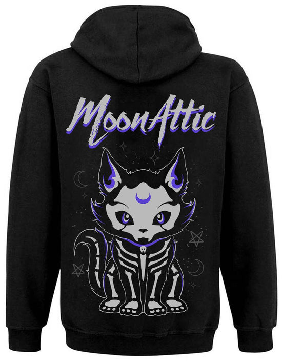 Sweat zip unisexe Moon Attic Skelly Cat Attic