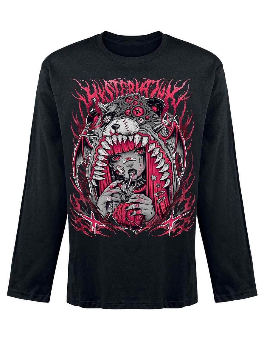 T-shirt unisexe manches longues Hysteria Ink Heartrend Asylum Ink