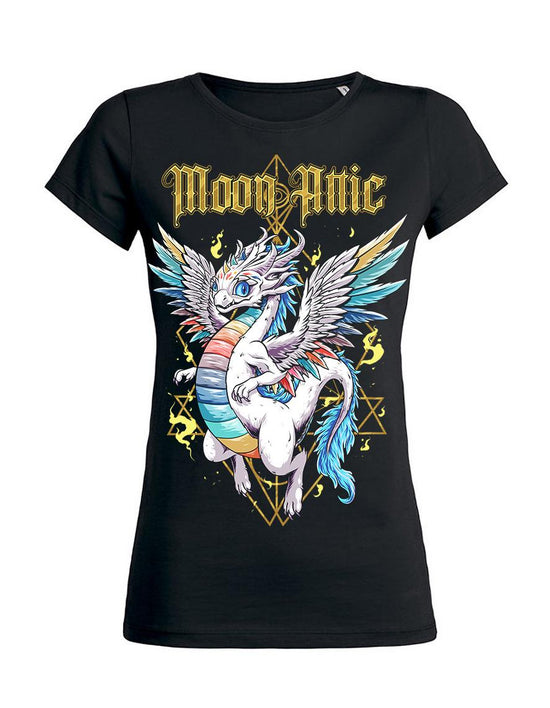 T-shirt femme Moon Attic The rainbow dragon Attic