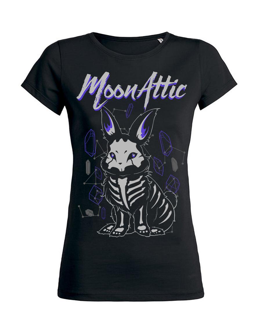 T-shirt femme Moon Attic Skelly Rabbit Attic