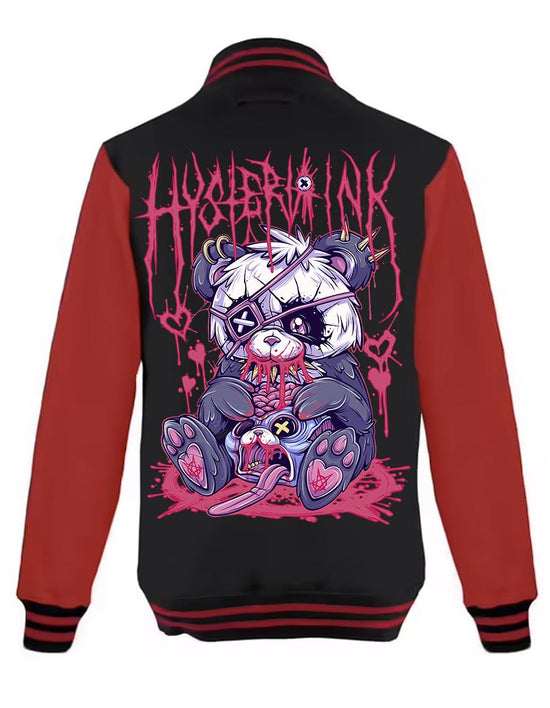 Veste Teddy Unisexe Rouge Hysteria Ink Panda666