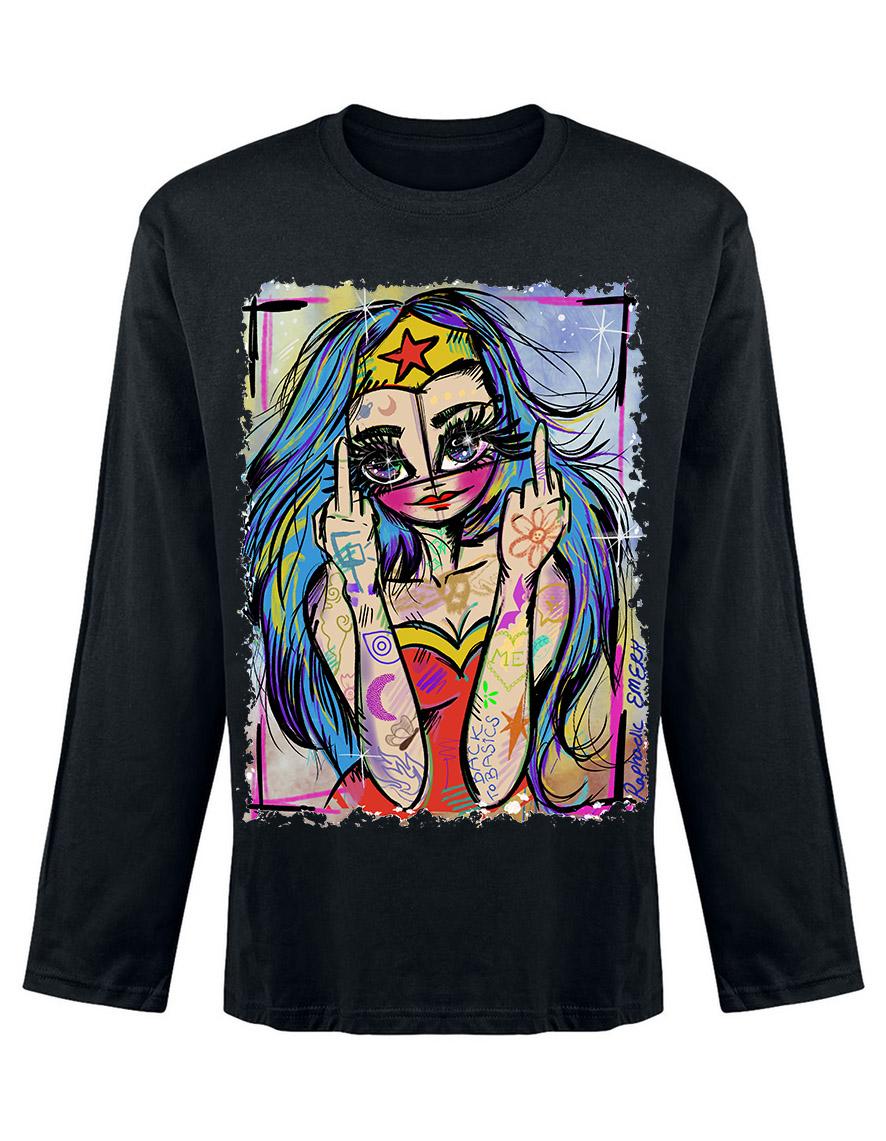 T-shirt unisexe Manches Longues Hysteria Ink X Raphaelle Emery WW FCK