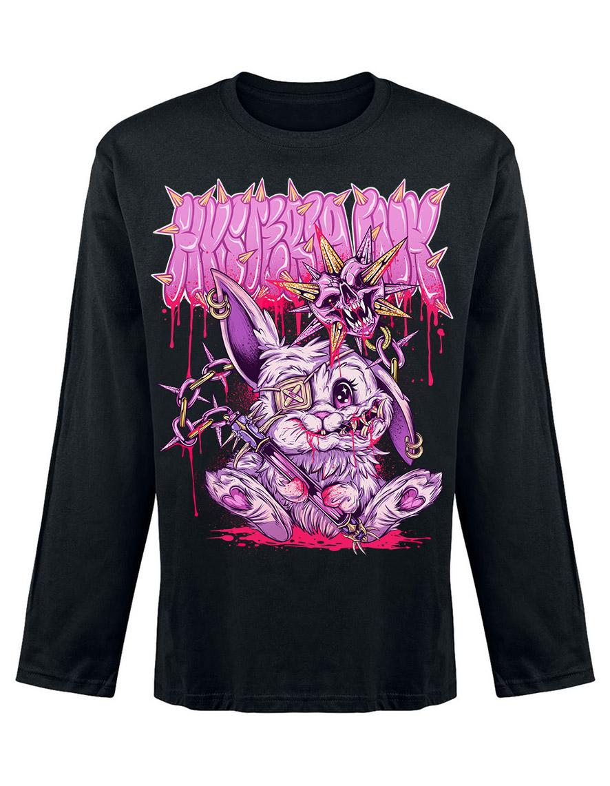 T-shirt unisexe manches longues Hysteria Ink Rabbit 666