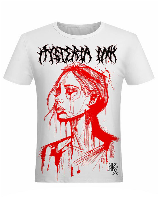 T-shirt unisexe Hysteria Ink X Natasha Kikx Girl blanc