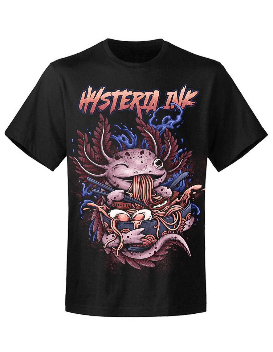 T-shirt unisexe Hysteria Ink Axolotl Ramen Ink
