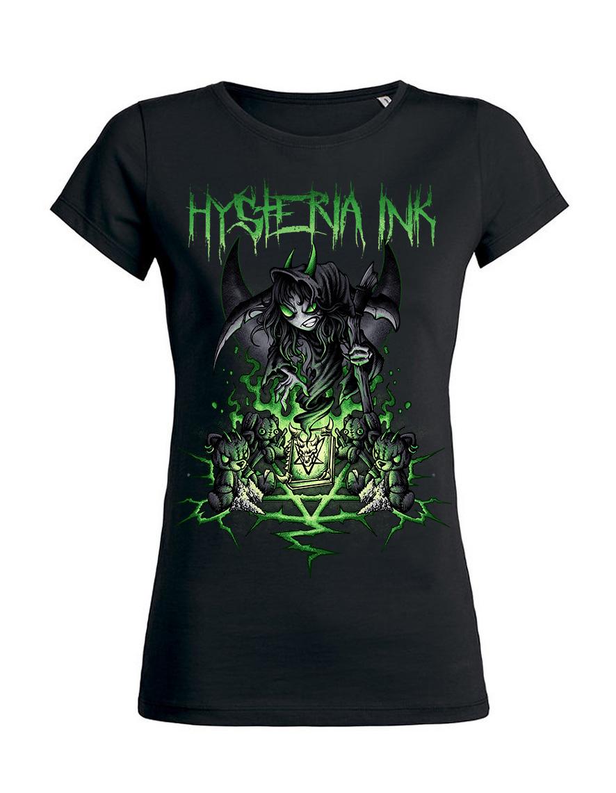 T-shirt femme Hysteria Ink Miss Ink Death Ink green