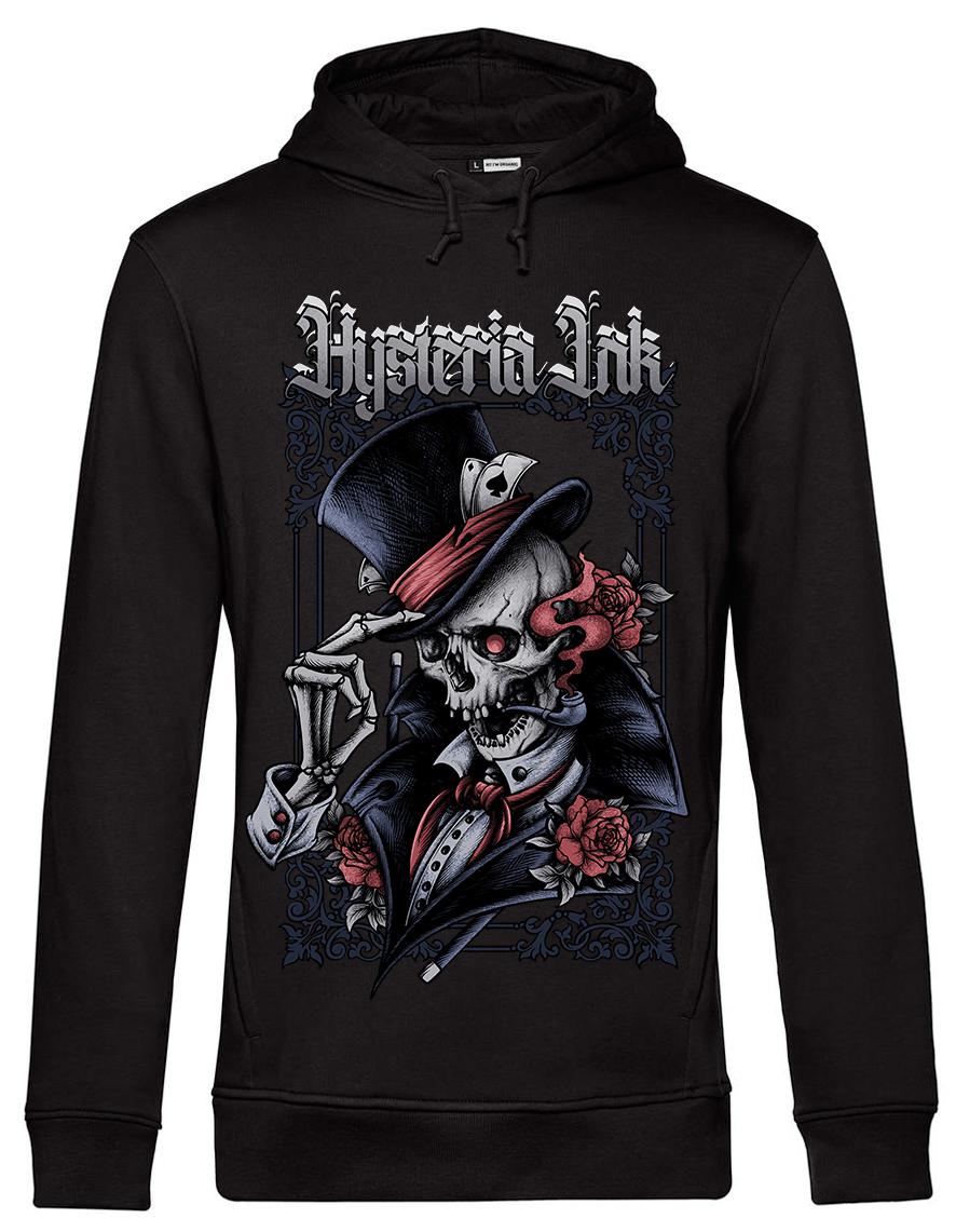 Sweat unisexe Sider Hysteria Ink Old Shool Skull Rosa