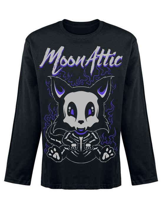 T-shirt unisexe manches longues Moon Attic Skelly Fox Attic