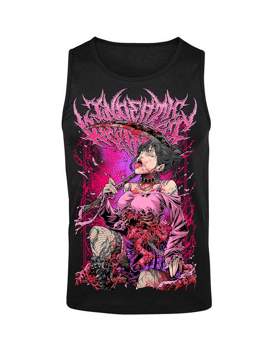 Debardeur Homme InDeathWeTrust Bloody Pink