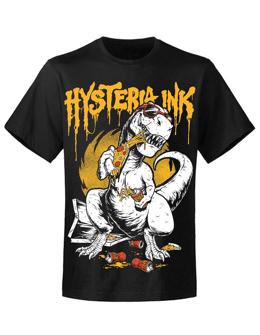 T-shirt unisexe Hysteria Ink Pizza Dino