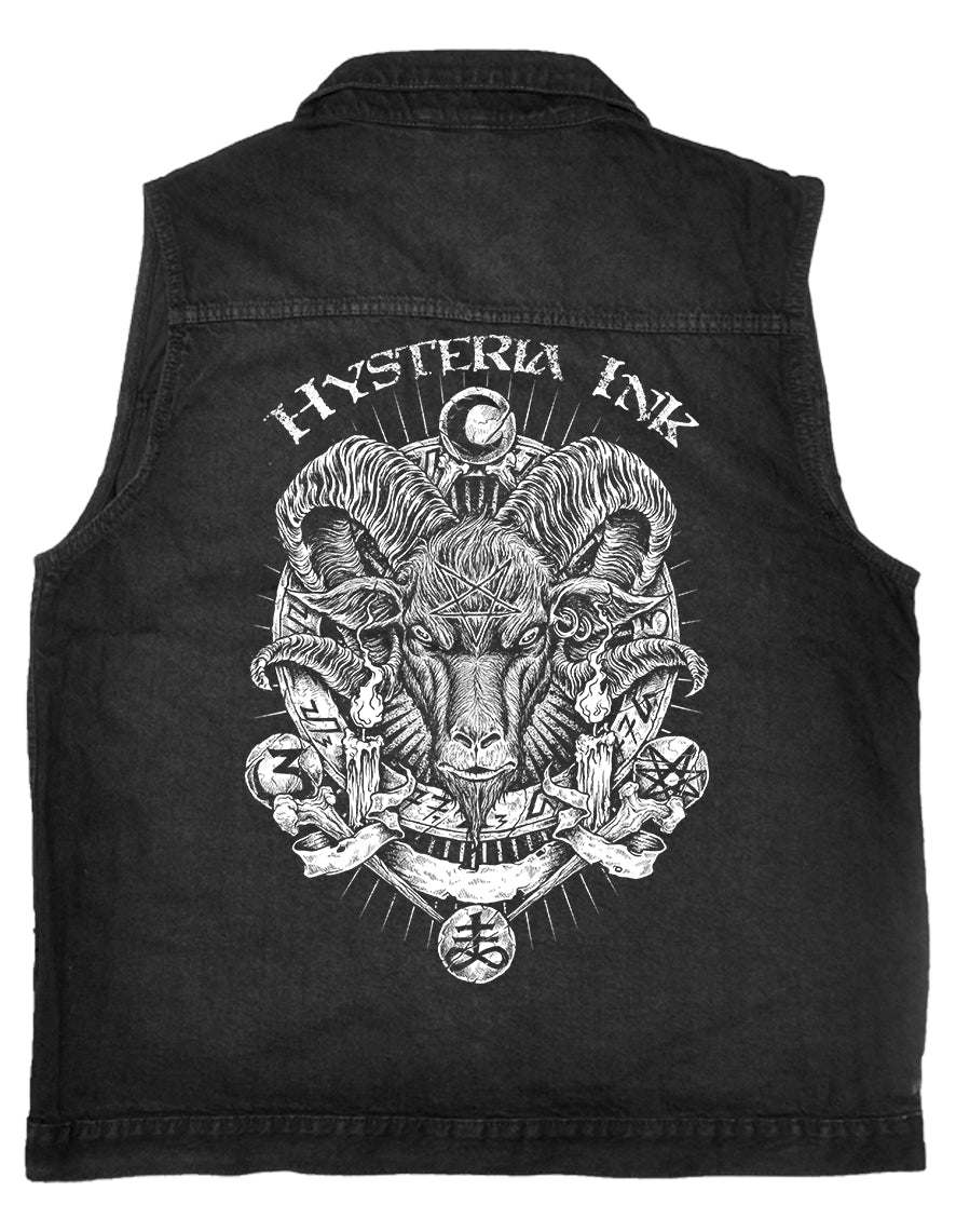 Veste en jean sans manches Hysteria Ink  Goat Byz Ink