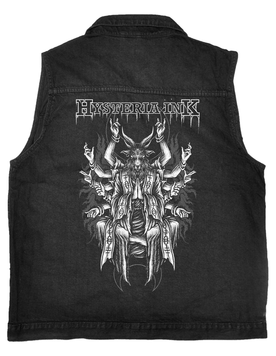 Veste en jean sans manches Hysteria Ink  Dick Ink