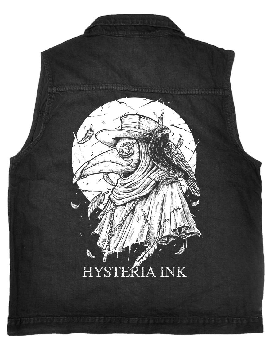 Veste en jean sans manches Hysteria Ink Doctor Plague Ink